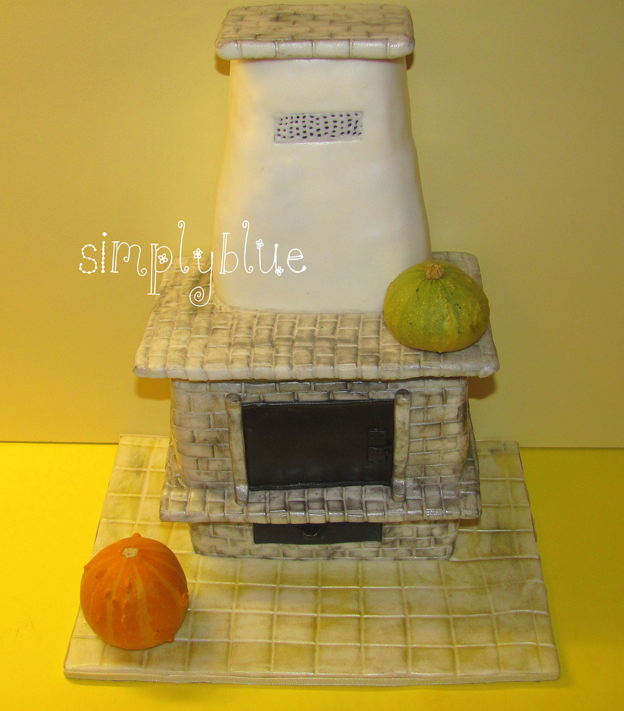 our fireplace cake