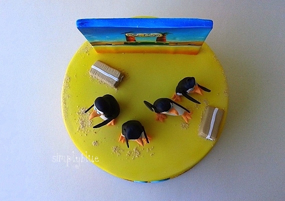Penguins of Madagascar cake